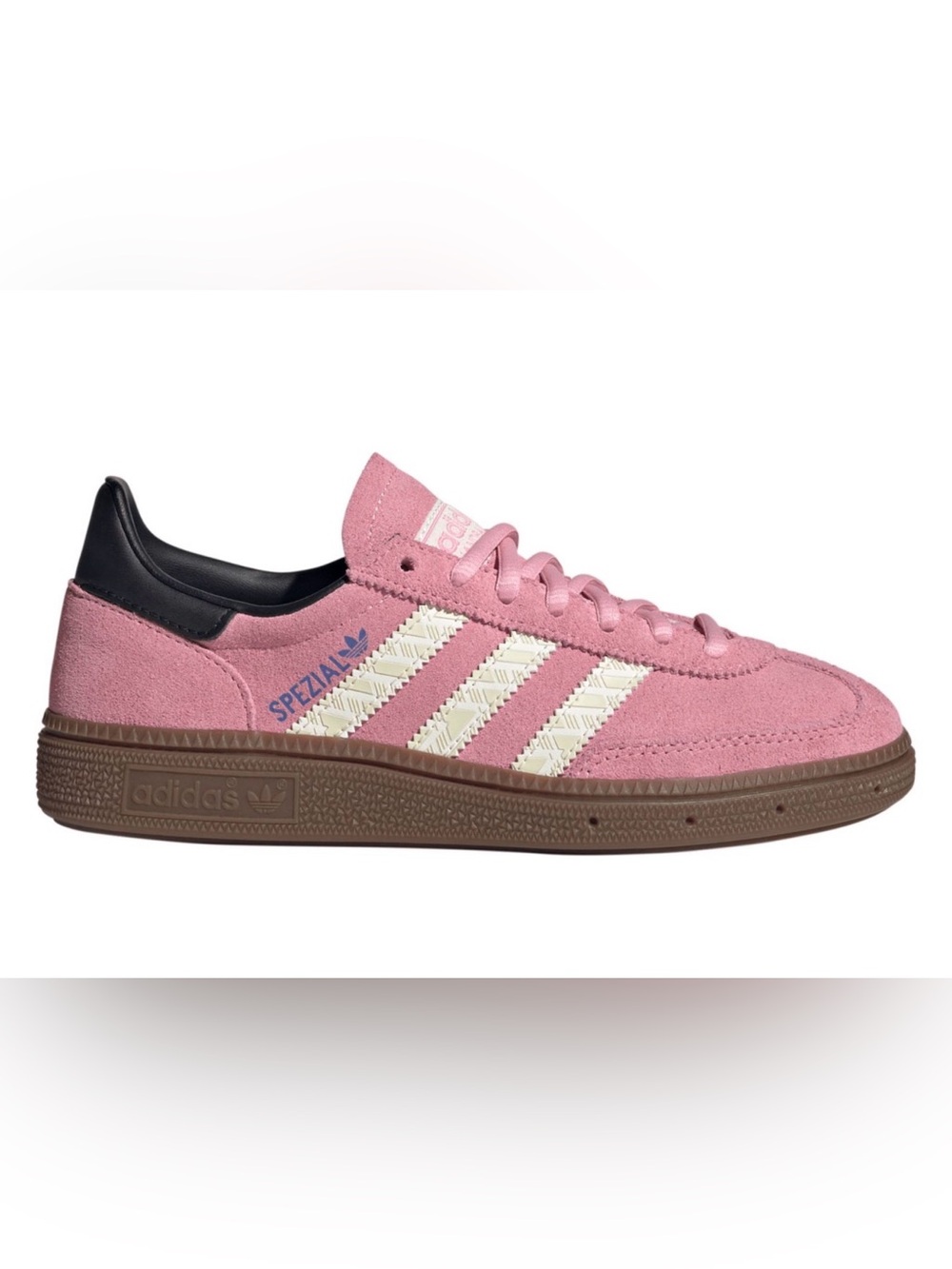 adidas Kids Pink Suede Spezial Sneaker with Brown Gum Sole